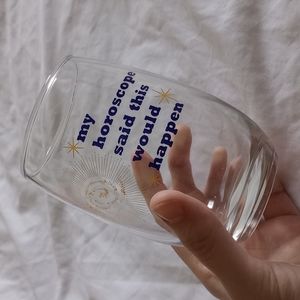 Horoscope Stemless Wine Glass